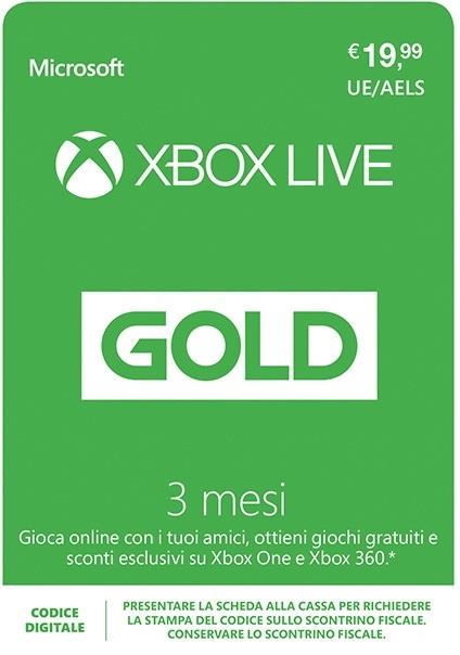 MICROSOFT Xbox Live Gold abbonamento 3 mesi